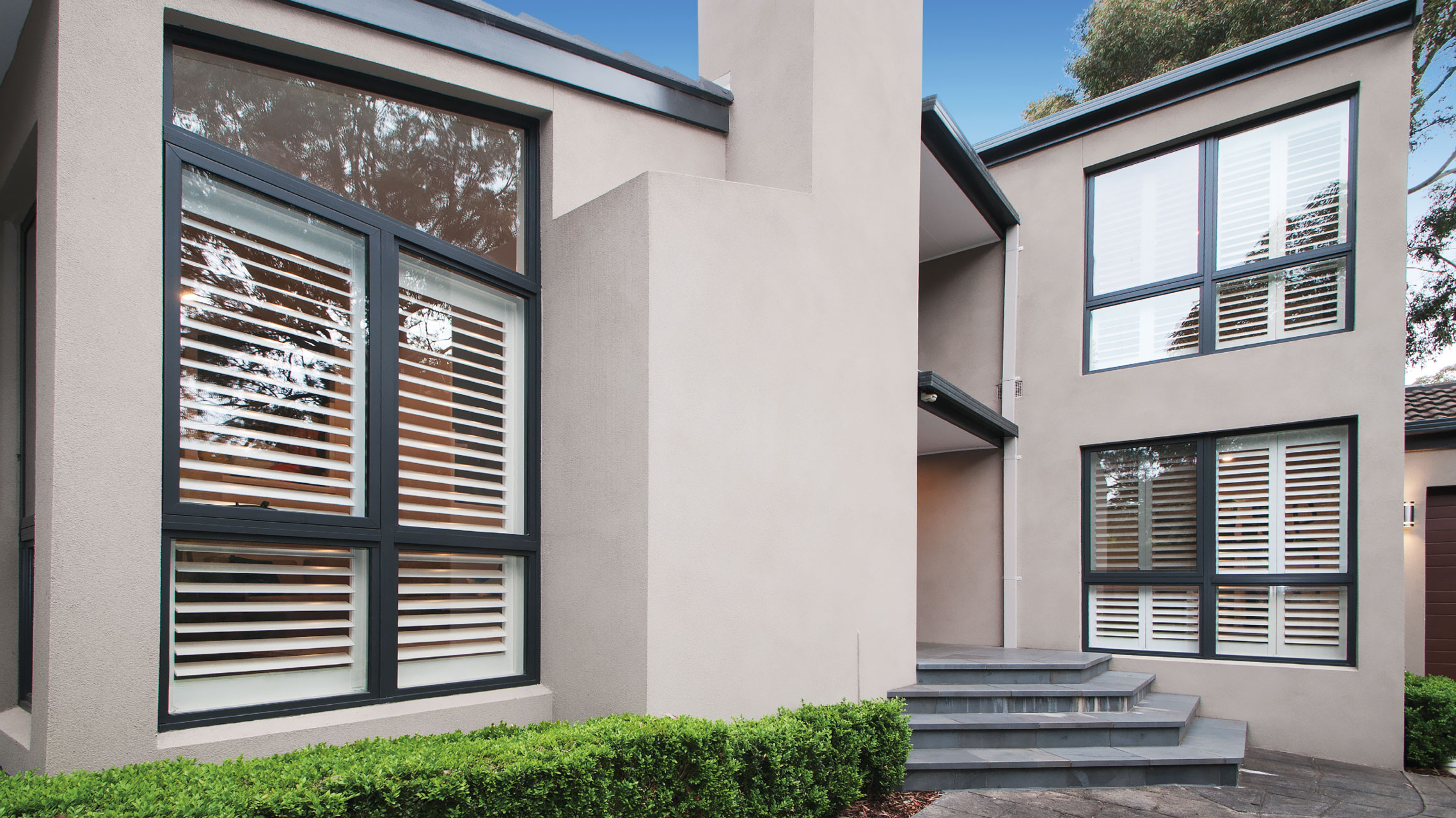 Aluminium Awning Windows viewed from outside a house