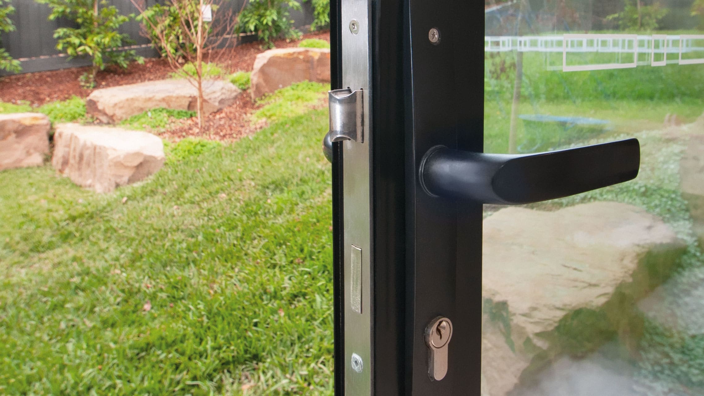 Black Bi fold Door internal handle