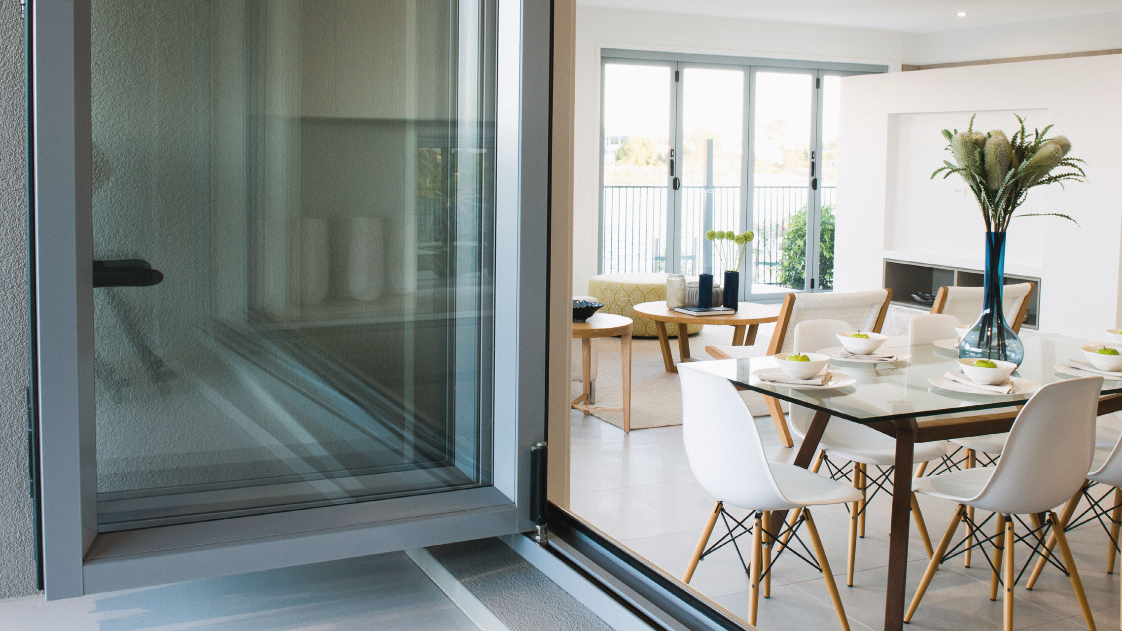Close up of an Aluminium Bi fold Window