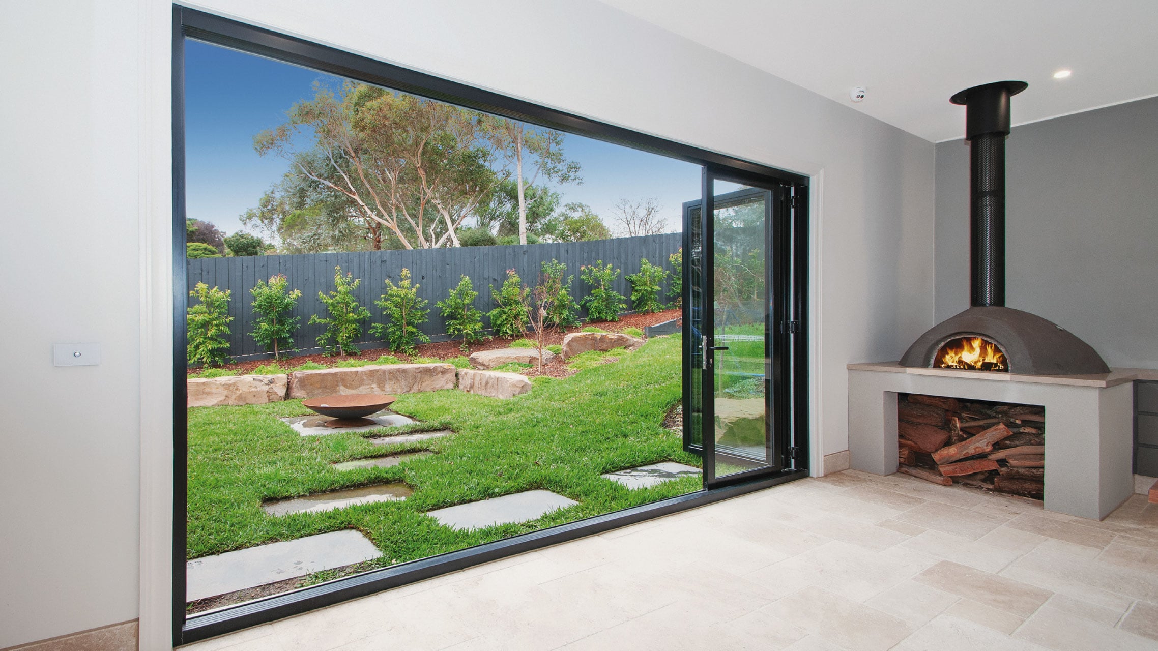 Black Aluminium Concertina Door