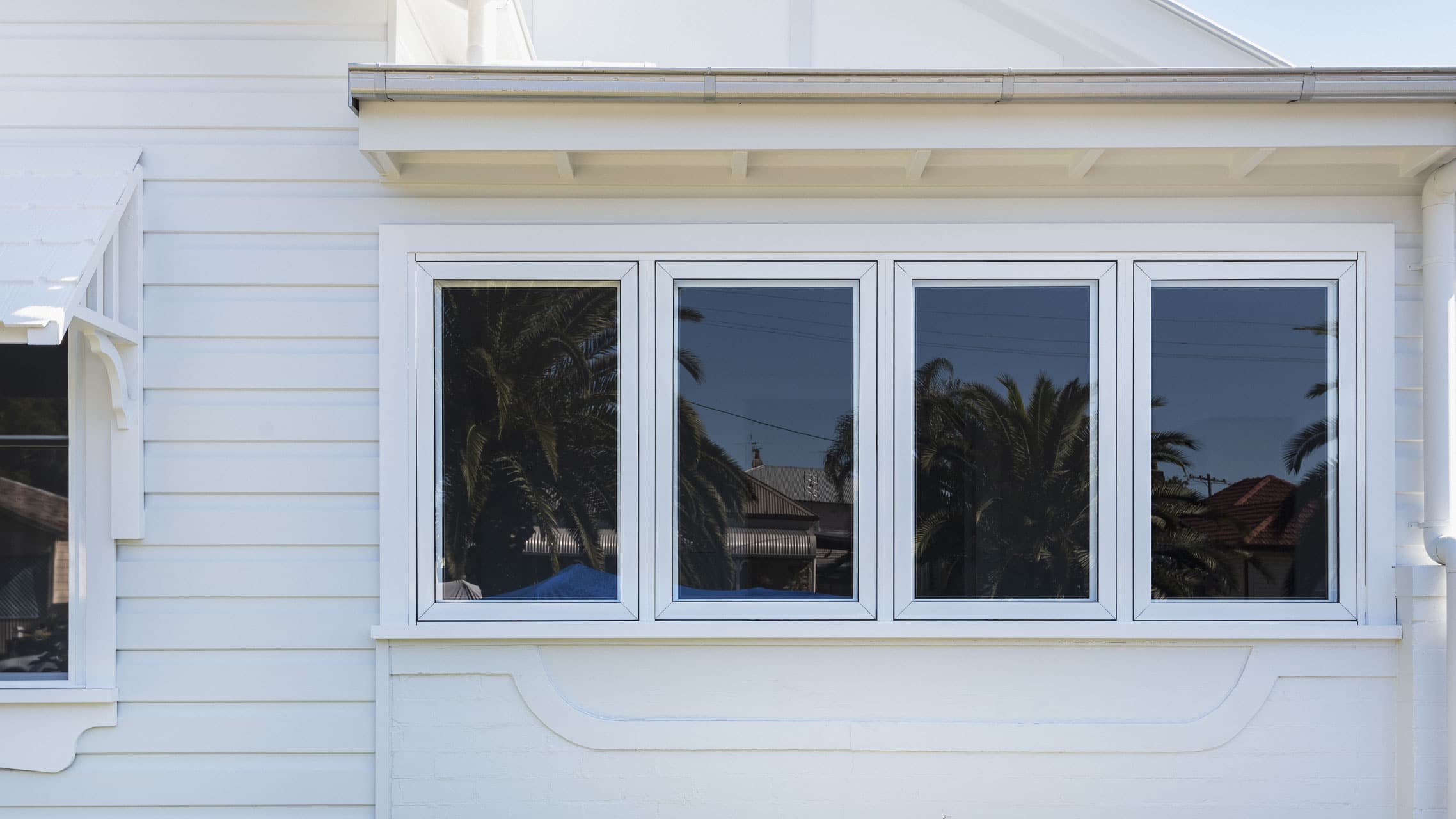 White Casement Windows closed