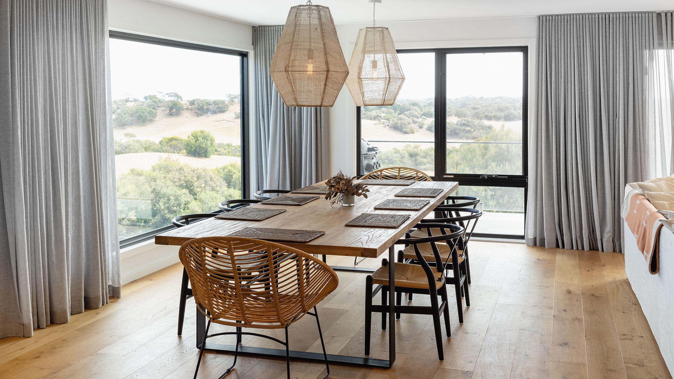 Large Fixed Window and Awning Window in a dining