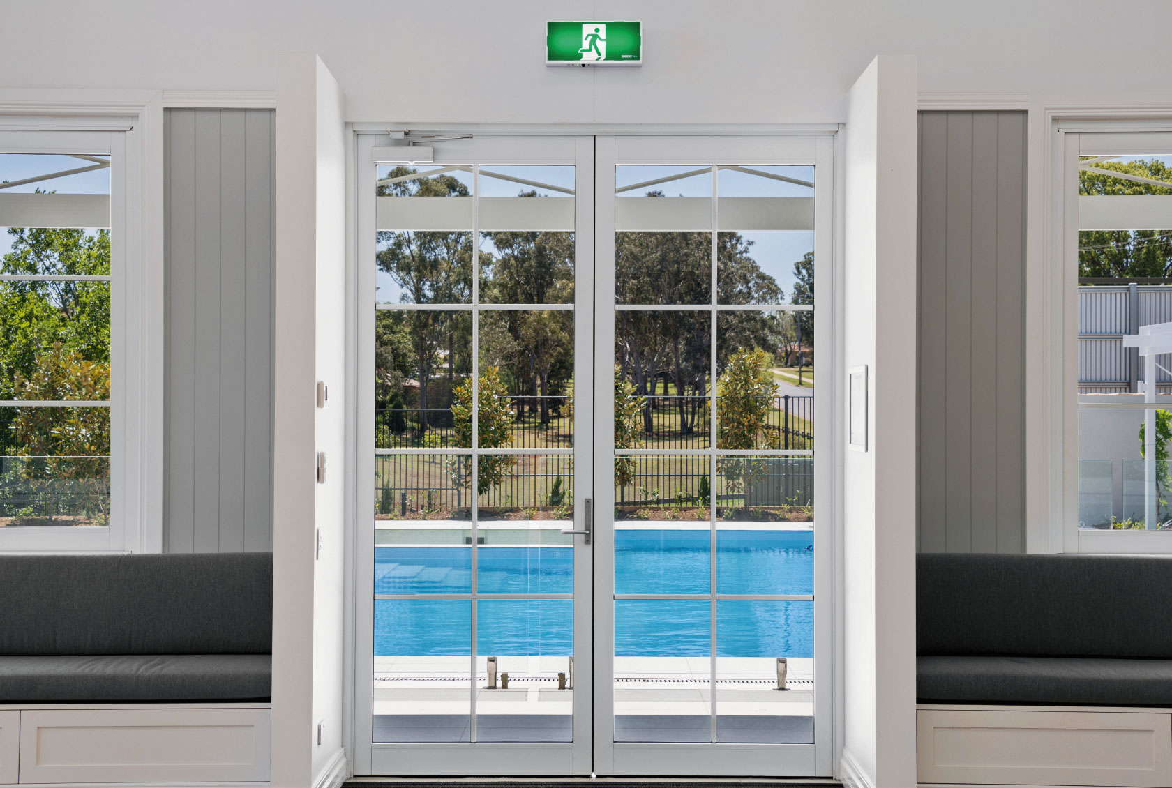 Double Hinged Door with colonial bars