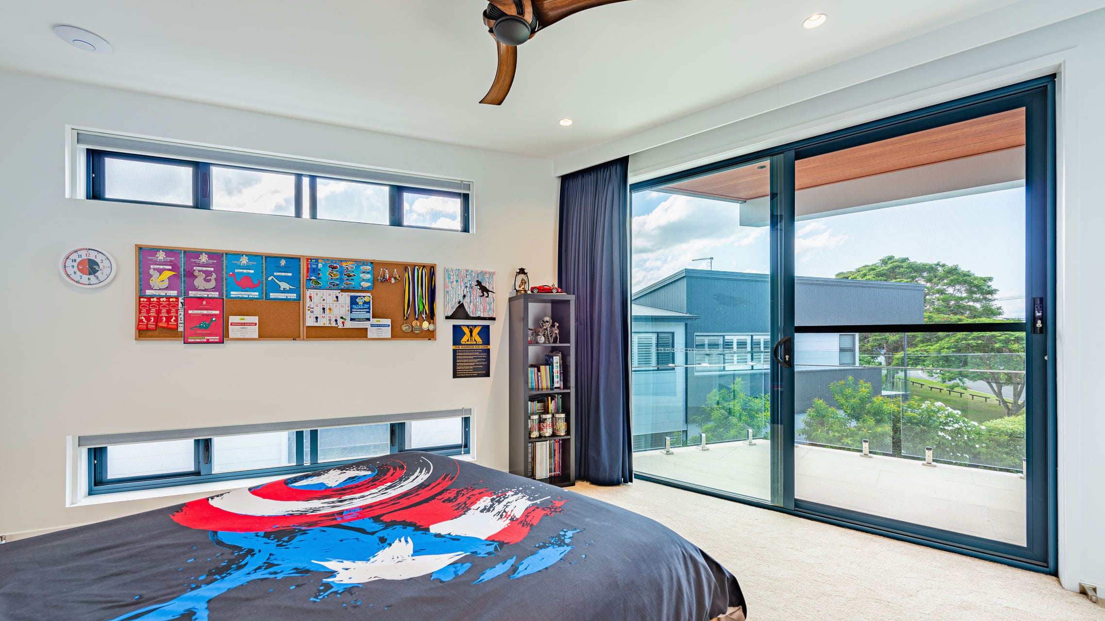 2-panel External Sliding Door in a bedroom