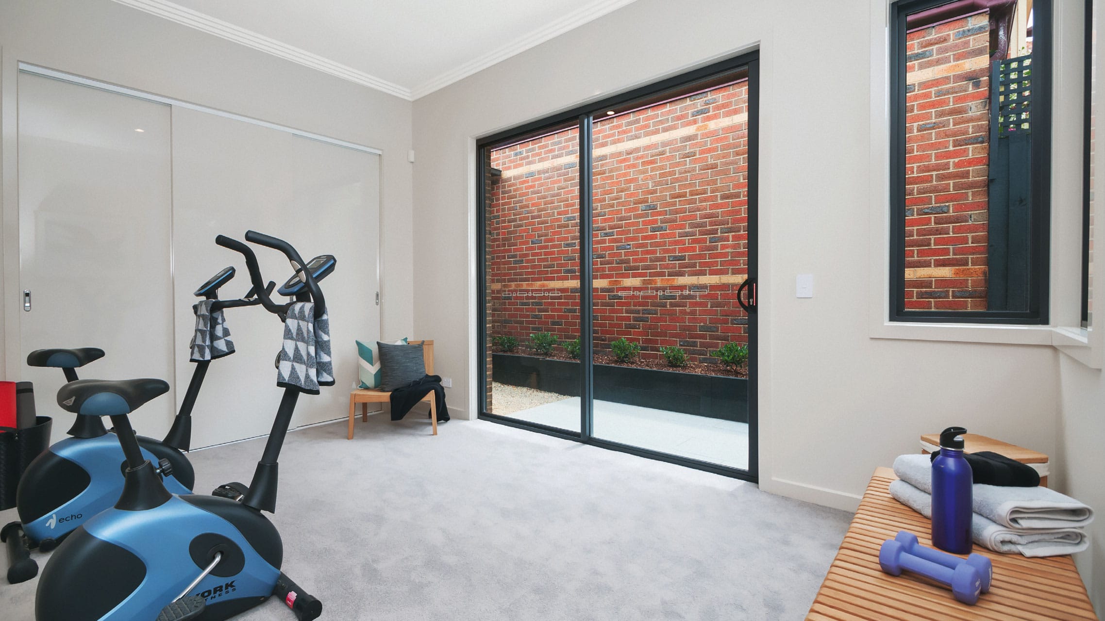 Aluminium Sliding Door in a gym