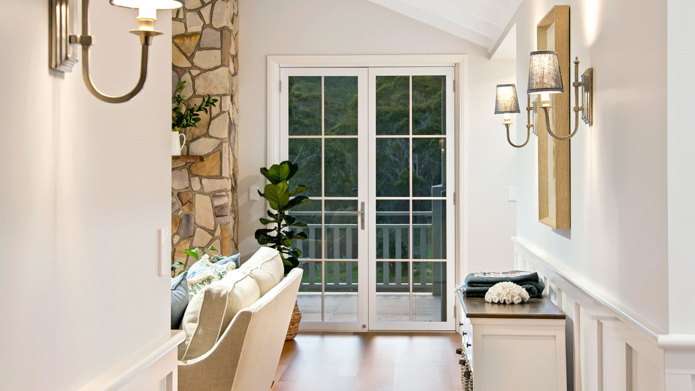 White French Door with colonial bars