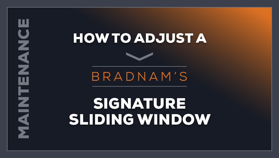 How to adjust a Bradnam's signature sliding window