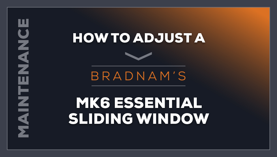 How to adjust a MK6 essential sliding window