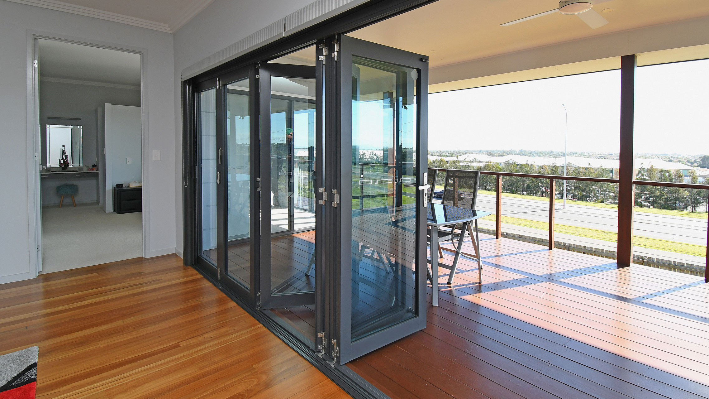 Concertina Door partially opened