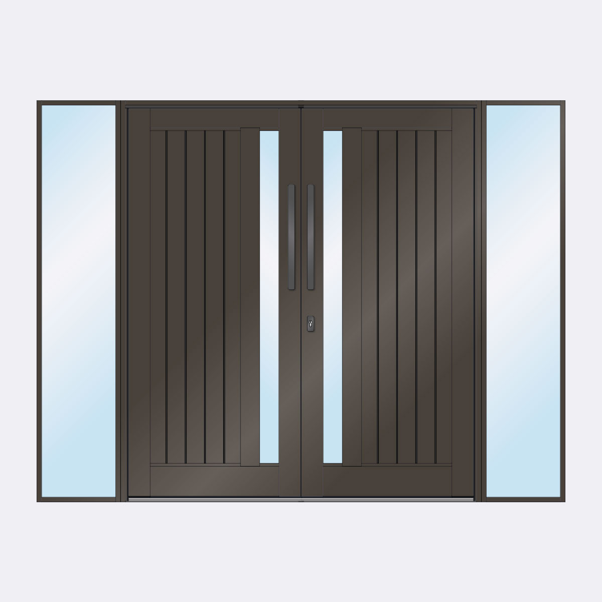 Wide Front Door with sidelites