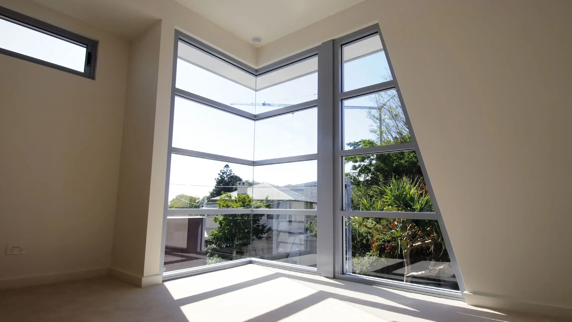 Raked Aluminium Commercial Window