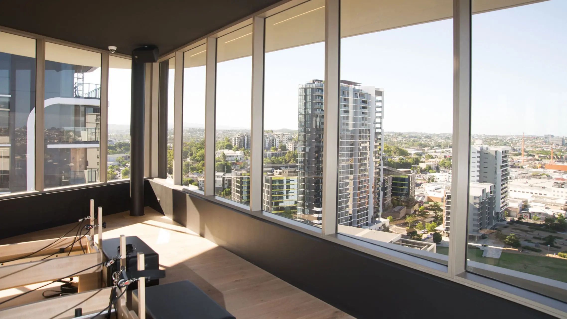 White Commercial Fixed Windows installed in an apartment