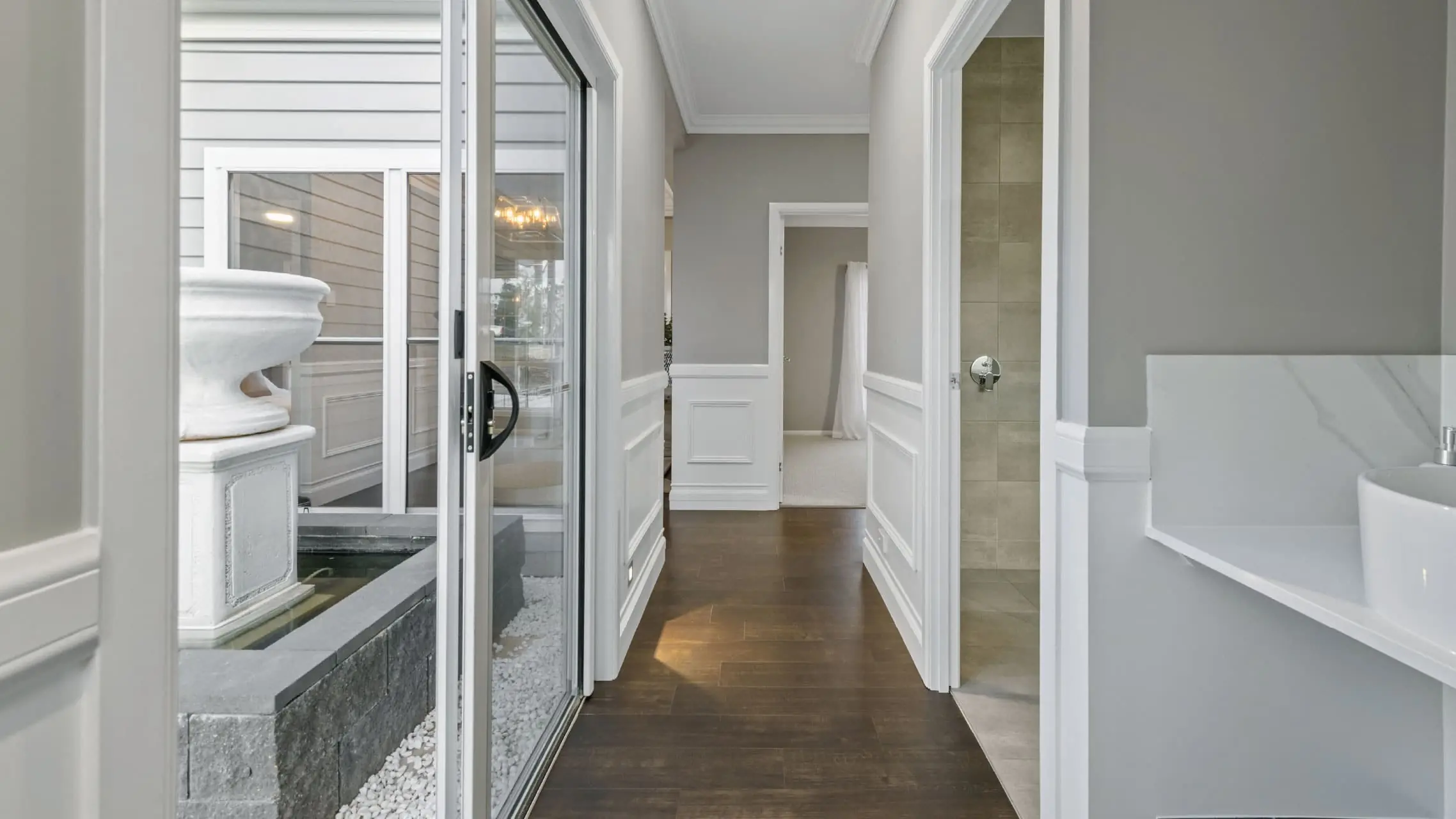 White Sliding Door in hallway