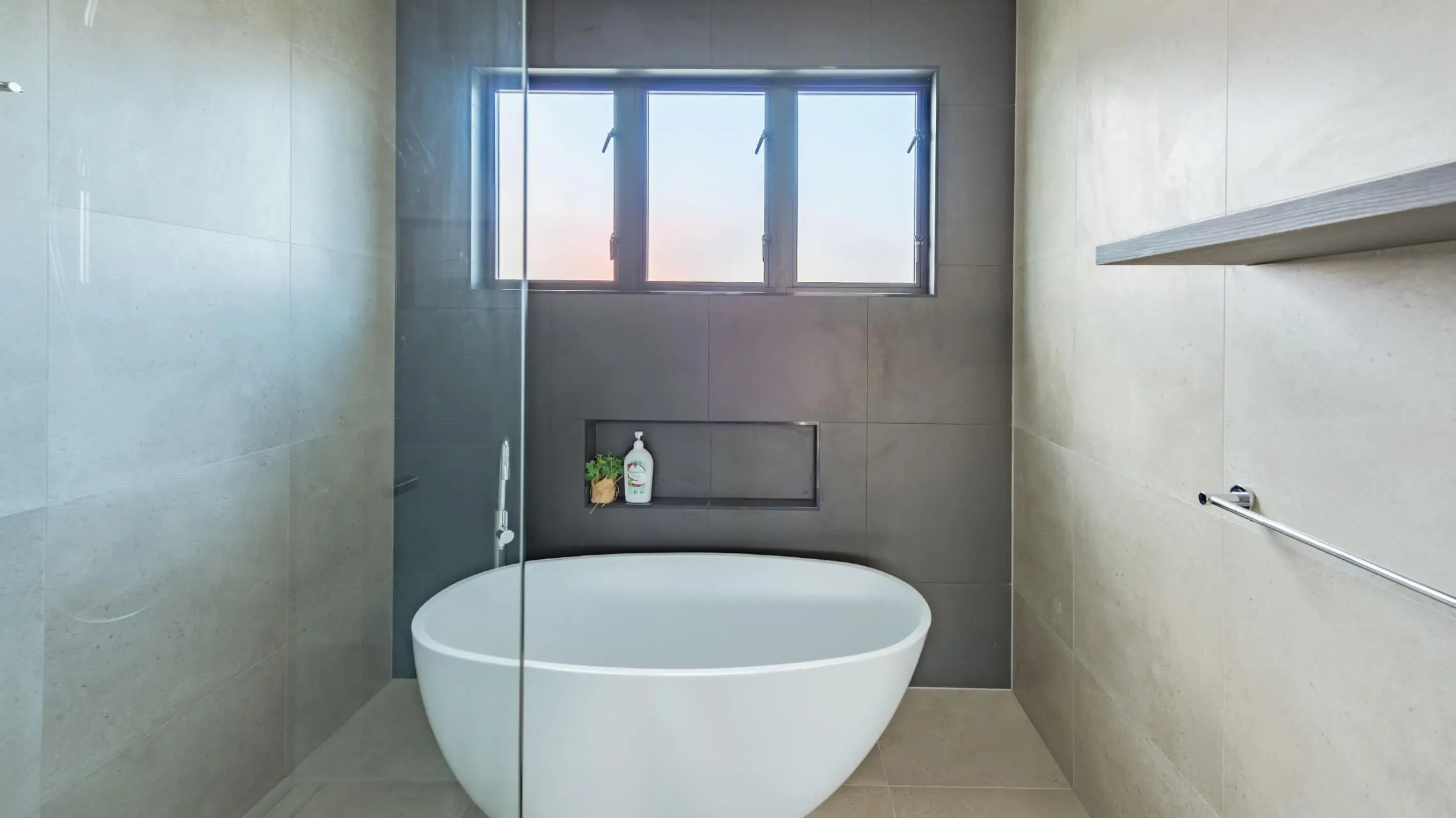Casement Window in a bathroom