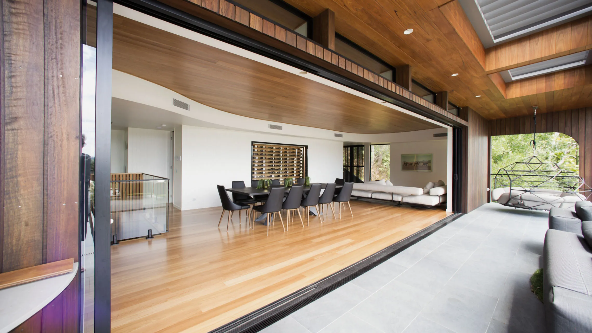 Aluminium Cavity Sliding Door in a family room