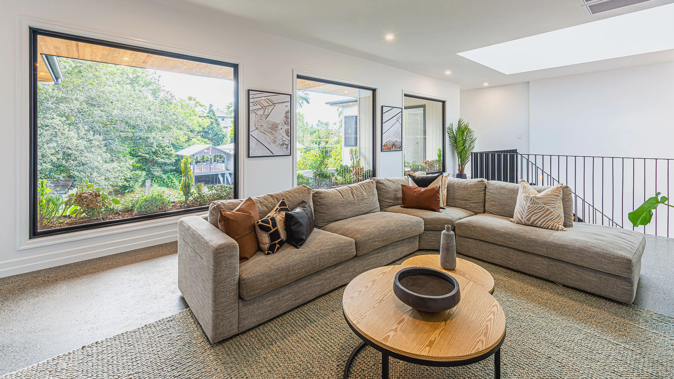 Three Large Fixed Aluminium Windows