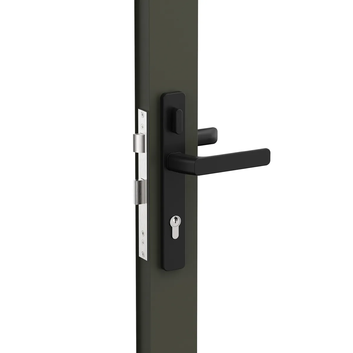 Black French Door Lever Handle