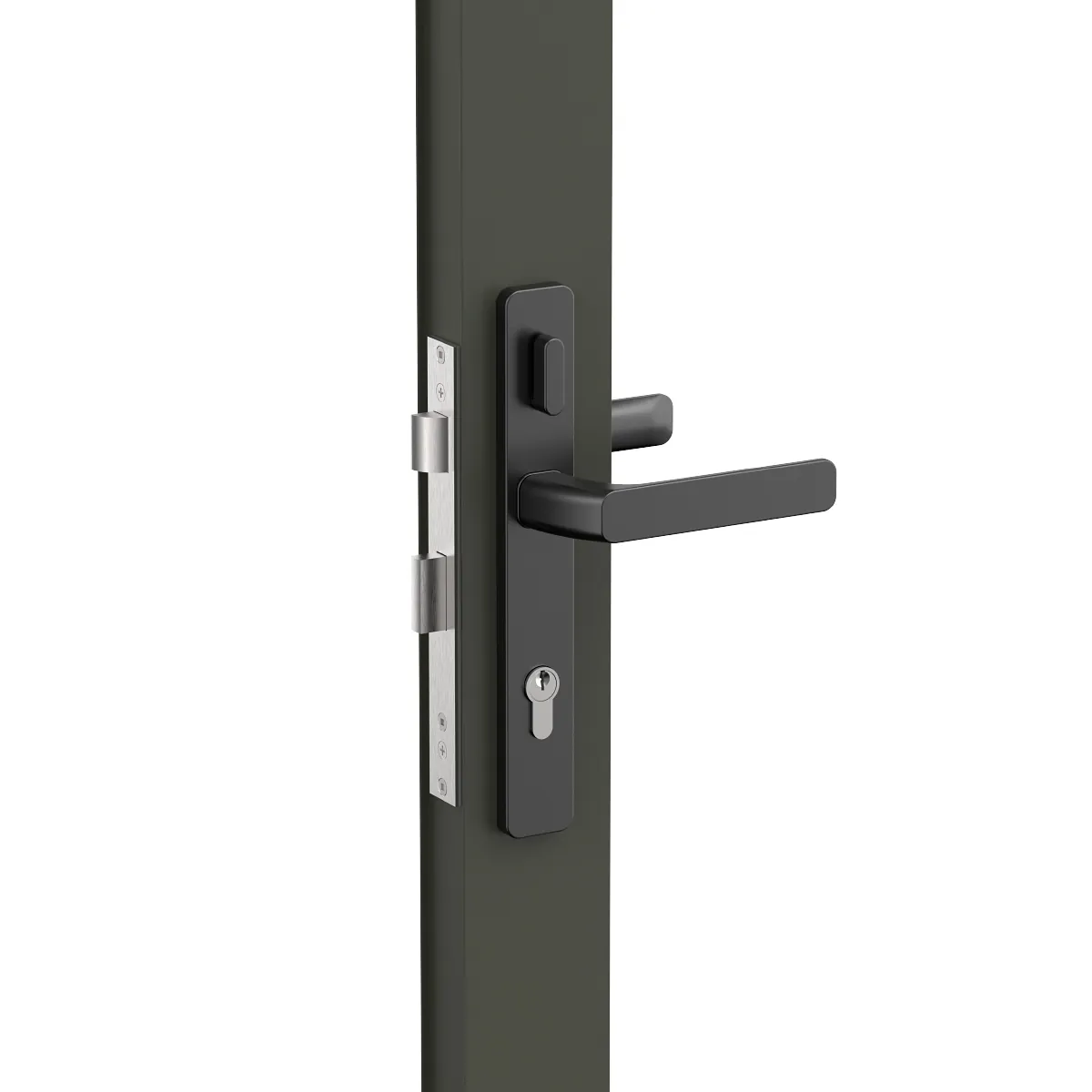 Shadow Chrome French Door Lever Handle