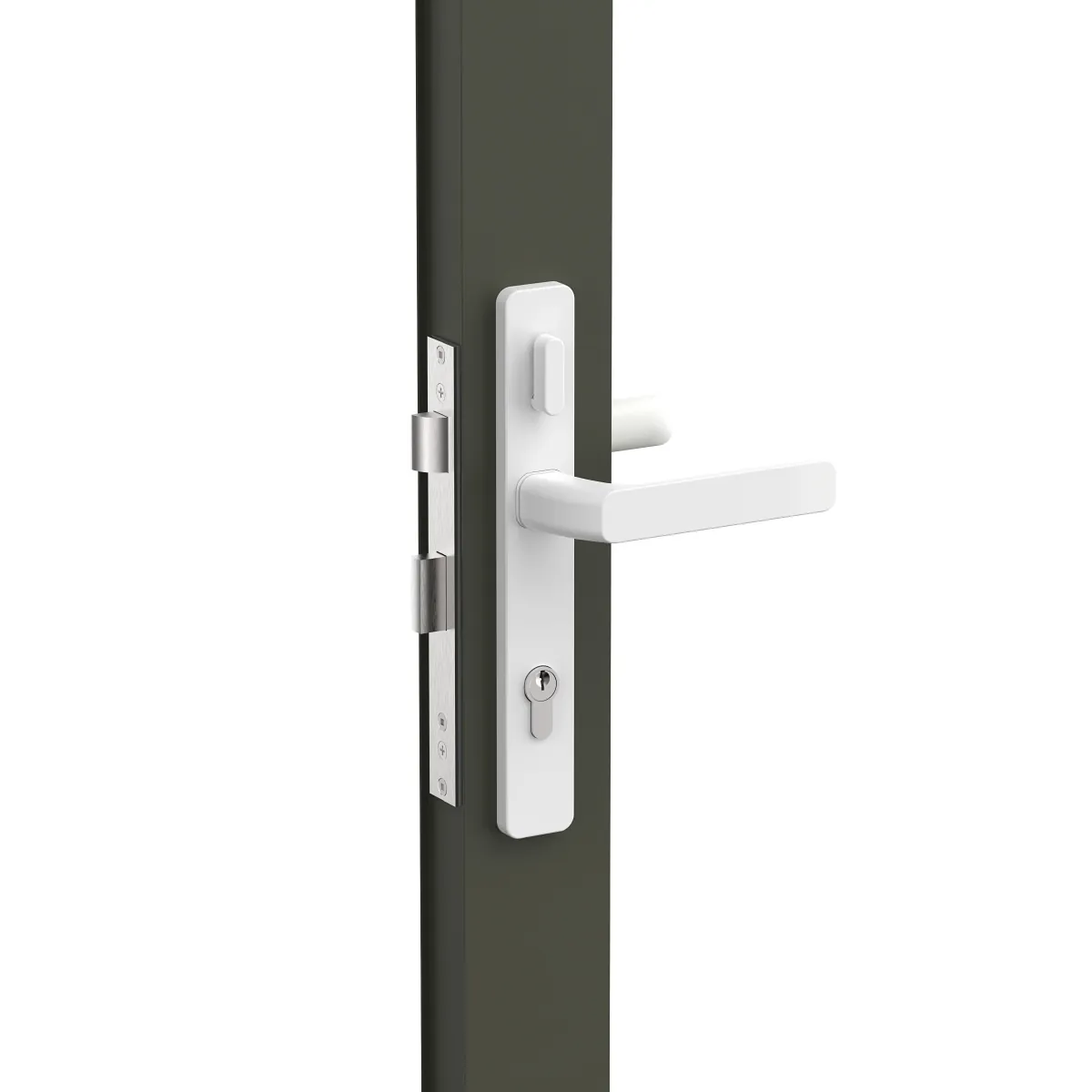 White French Door Lever Handle