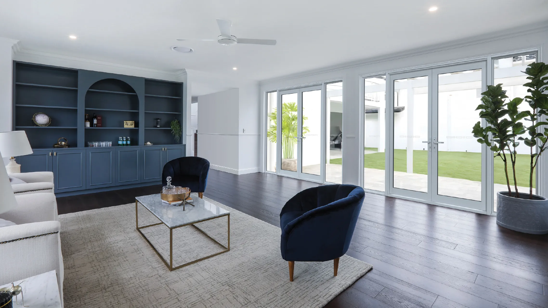 Two White Aluminium French Doors